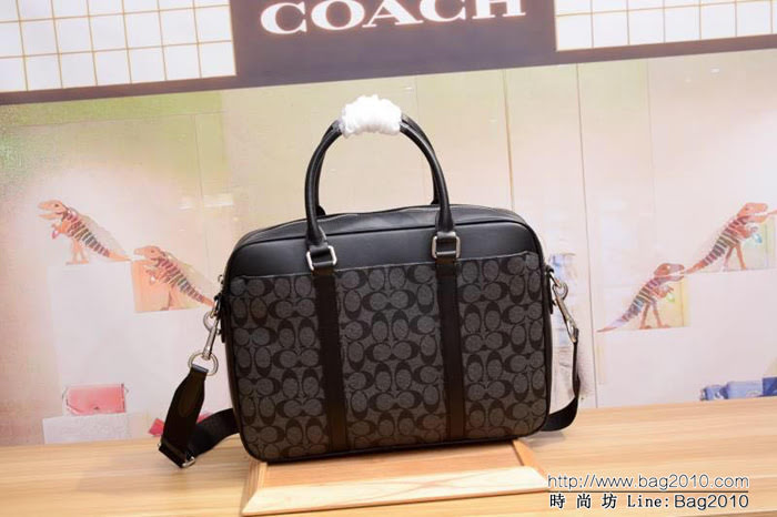 COACH蔻馳 原單級別 頭層牛皮 男士經典款 手提公事包 71794  Chz1245